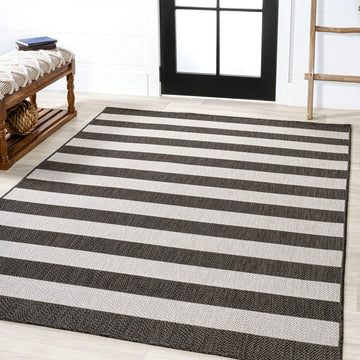 Negril Two-tone Wide Stripe Indoor/outdoor Area Rug